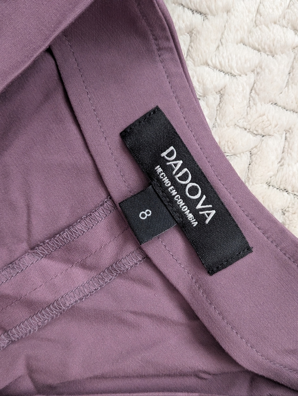 Padova Purple V Neck Twist Front Dress - Picture 3 of 3